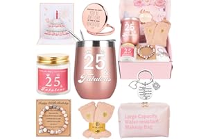 AWFRKY 25th Birthday Gifts For Girls, 25 Year Old Girl Birthday Gifts, Happy 25th Birthday Basket Gifts Box for Best Friends Female Daughter Sister Her Girlfriend Coworker Bestie Women Birthday Unique