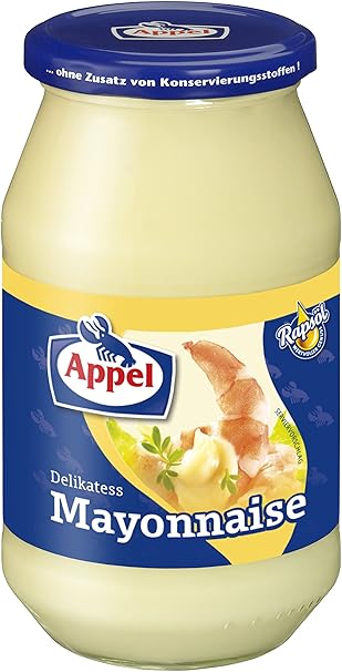 Appel Delikatess Mayonnaise 1er Pack Glas Mayonnaise Mit Rapsol Amazon De Lebensmittel Getranke