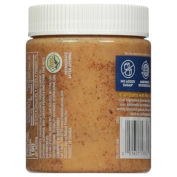 MARANATHA ORGANIC CRUNCHY RAW ALMOND BUTTER, 12 OUNCE JAR