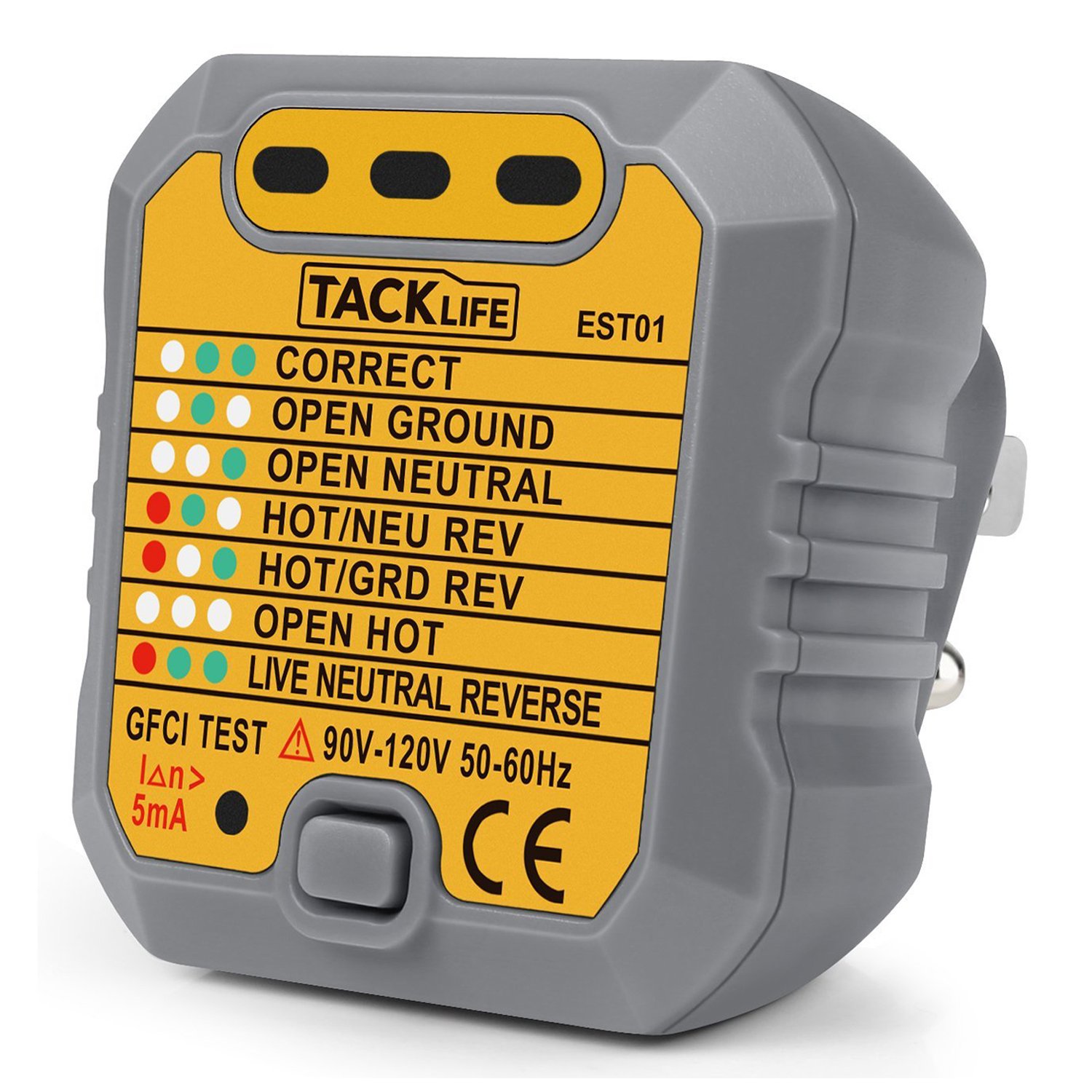 Buy Tacklife EST01 Advanced GFCI Outlet Tester Power Socket Automatic