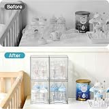 Vtopmart 4 Pack Clear Stackable Storage Drawers Acrylic Organizer, 7.6H view 4