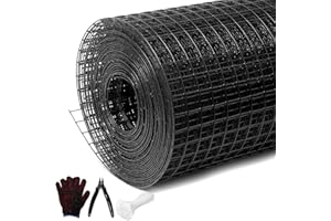 Wirewonders Black Hardware Cloth 1/2inx36inx100ft, Chicken Wire Fencing, 19Gauge, Vinyl PVC Coated Mesh, Welded Wire mesh, Perfect for Gopher Wire, Rodent Mesh, Tree Guard, Chicken Coop