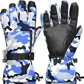Odtmger Ski Gloves,Snow Gloves Waterproof Winter Warm Cold Weather Touchscreen Gloves for Parent&amp; Child Kids Skiing,Snowboarding