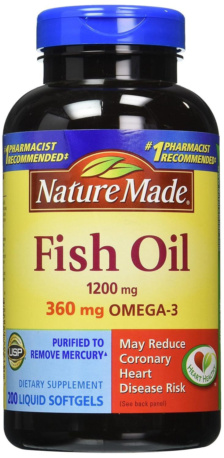 Nature Made Fish Oil 360 mg Omega3 400 Softgels (200 + 200 softgels) Amazon.in Health