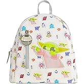 Star Wars Grogu Mini Backpack, The Mandalorian Small Travel Bag for Men and Women, Multi, 9 Inch