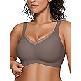 OEAK Womens Wireless Bras V Mesh Comfortable Bralette Supportive Tshirt Bra No Underwire Seamless Push Up Everyday Bras