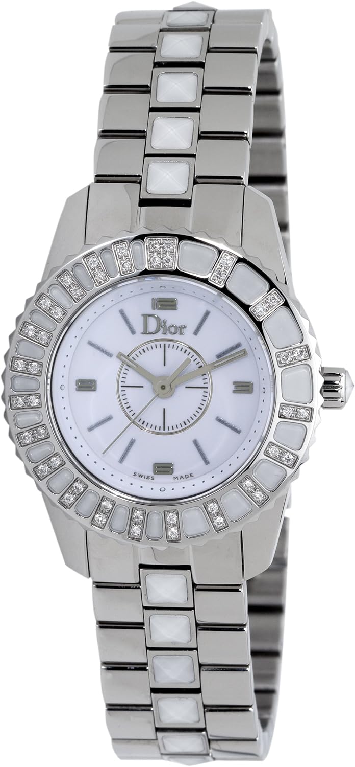 Christian Dior Women's CD112113M001 Christal Diamond White Dial Watch