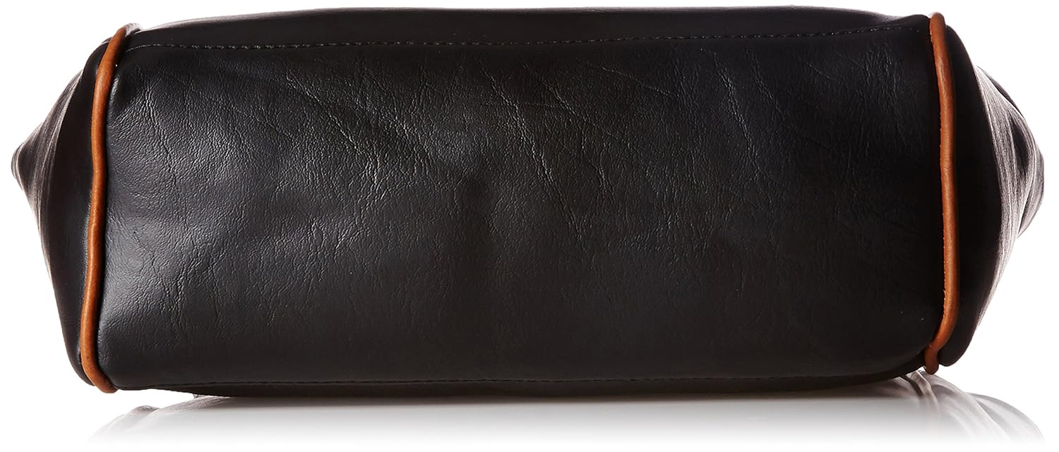 fantosy women's handbag (black and tan) (fnb-354)