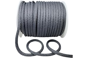 AEVORA 1/8 inch Nylon Rope - 20 Yards(60ft) Strong Utility Poly Cord for Clothes Line, Flag, Pole Camping, Crafting (27-deep Grey)