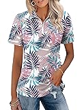 LOMON Golf Polo Shirt Women Lapel Collared Short