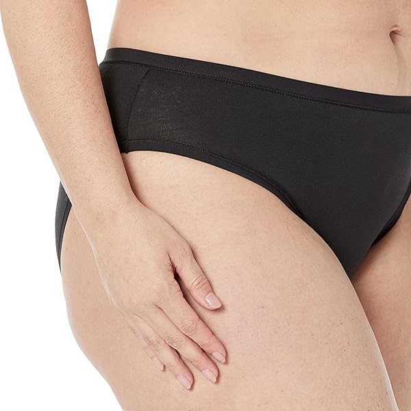 AMAZON ESSENTIALS WOMEN’S COTTON HIPSTER UNDERWEAR – DISCONTINUED COLORS, PACK OF 6, BLACK, 6X