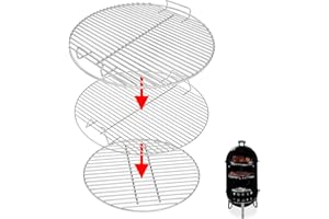Hisencn 7432 Cooking Grid, 85042 Lower Grate, 63013 Charcoal Grates for Weber 18-inch Smokey Mountain Cooker, Charcoal Smoker Grill 80634, 3 Pack
