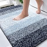 OLANLY Bathroom Rugs Mat 30x20, Extra Soft Absorbent Microfiber Bath Rugs, Rubber Backing, Quick Dry, Machine Washable Bath Mats for Bathroom Floor, Tub and Shower, Home Decor Accessories, Navy Blue