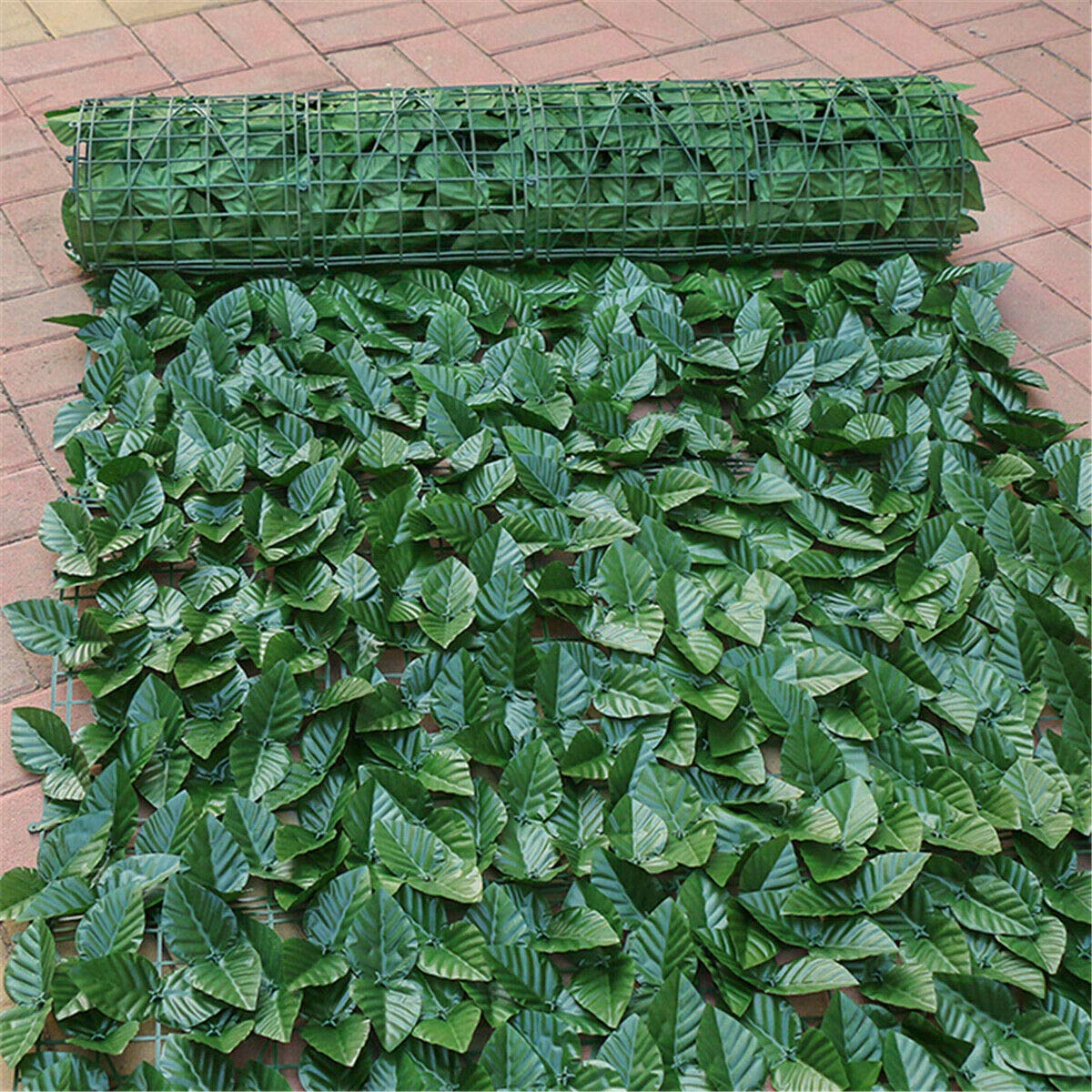 Welsh Green Screen Artificial Screening Ivy Leaf Hedge Panels On Roll Privacy Garden Fence 1m x 3m, Green Faux Trellis Balcony Screening (1.5)