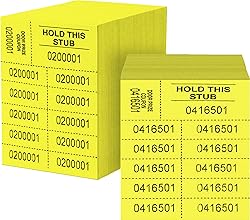 Auction Tickets - 1000 Sheets - 10 Numbers per