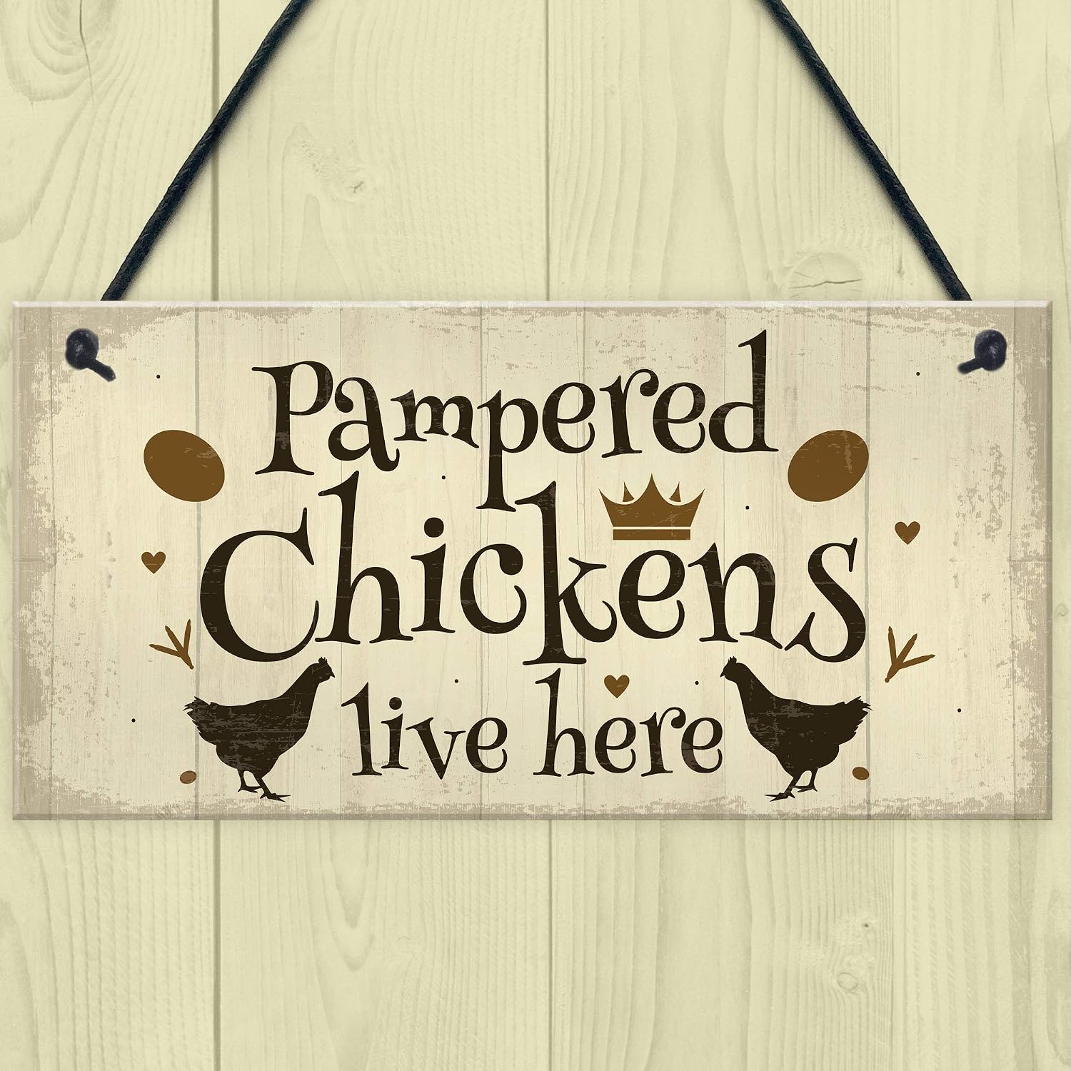 Red Ocean Chicken Coop Sign Outdoor Garden Plaque Hanging Door Wall Sign Chicken Hen Animal Gifts For Chicken Lovers - Image 3