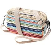 BBORGDC Small Wristlet Wallet for Women, 3-Zip Crossbody Phone Purse