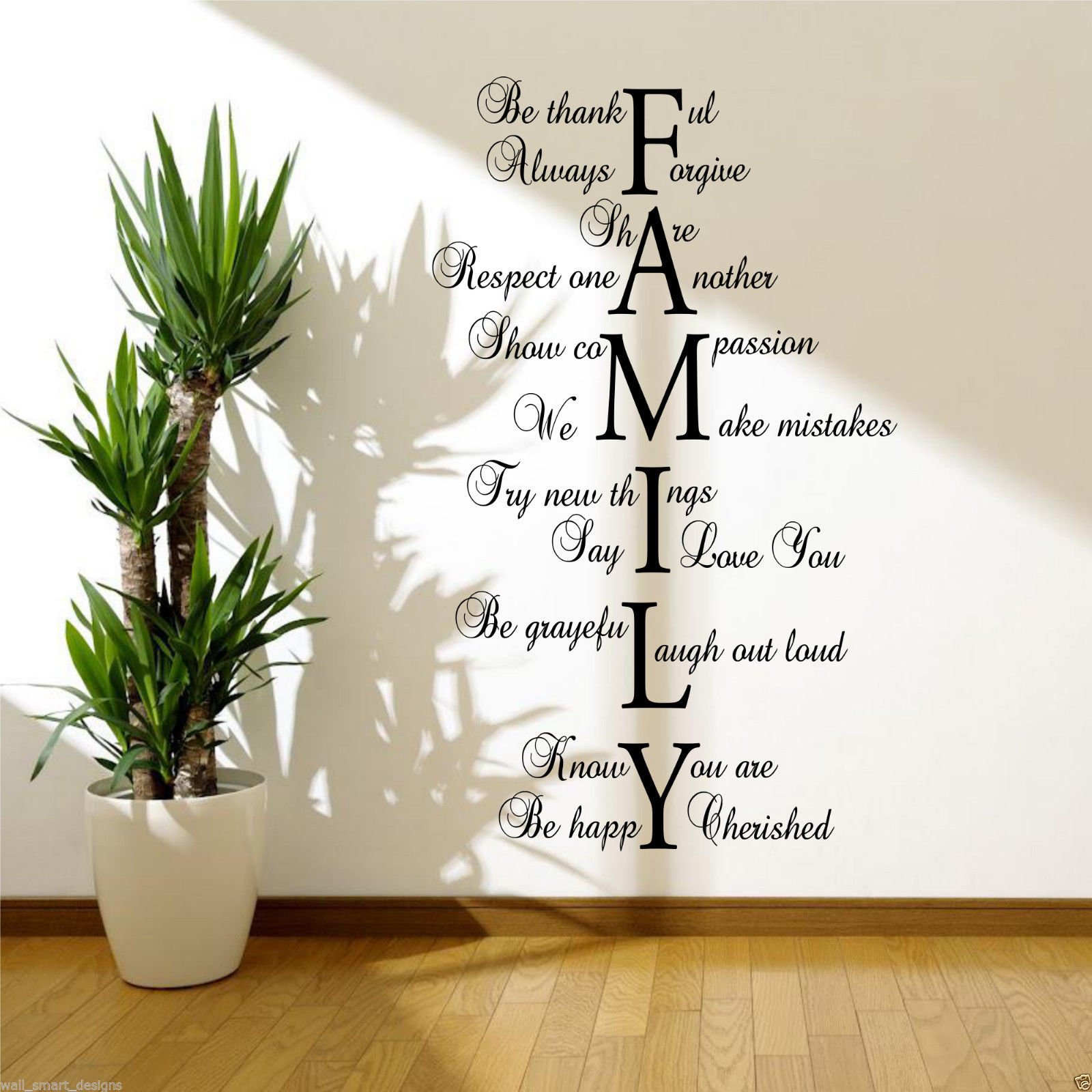 Family Love Life Wall Art Sticker Lounge Hall Quote Decal Mural Transfer Sticker WSD417