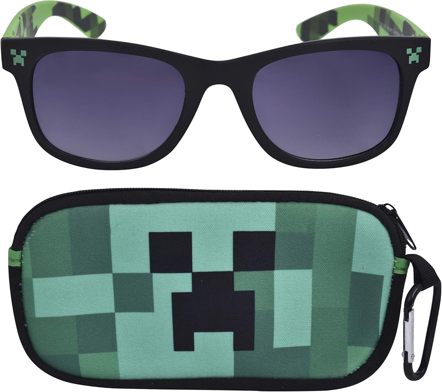 Amazon Minecraft キッズサングラス キッズメガネケース付き 幼児用保護サングラス Us サイズ M カラー グリーン サングラス ファッション眼鏡 通販