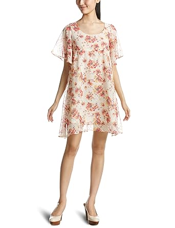 Amazon ミスティウーマン Mysty Woman シフォン水彩花フレア