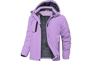 Buyboxs Kids Winter Jackets Warm Fleece Waterproof Snow Jacket with Zipper Pockets Detachable Hood