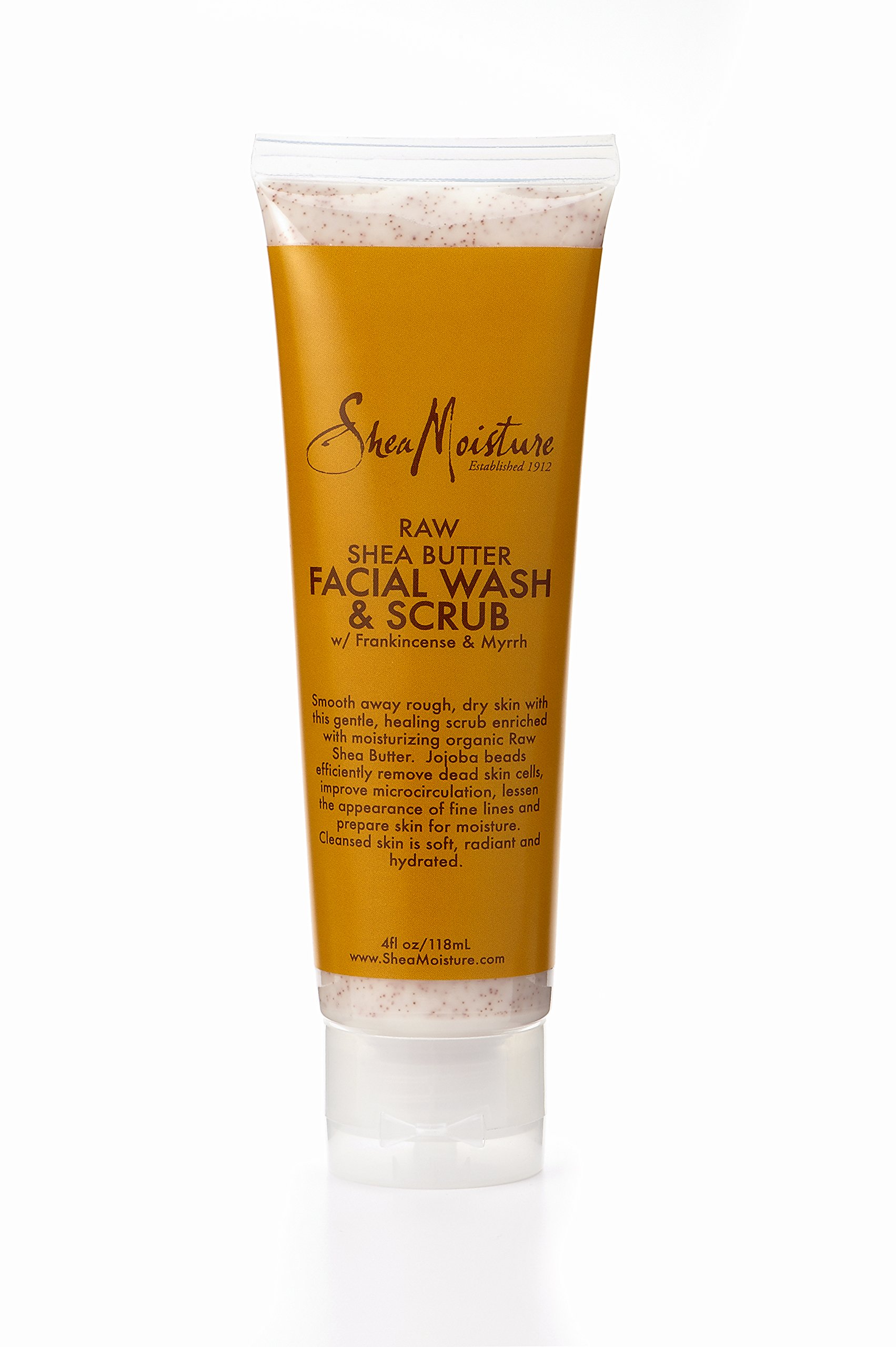 Shea Moisture Raw Shea Butter Facial Wash and Scrub, 4 oz