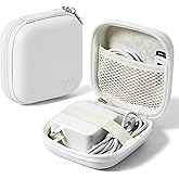 Linpr Charger Case for Macbook, Portable Tech Electronic Organizer Bag, Travel Storage Pouch for Laptop Accessories, MacBook Power Adapter, Charging Cords, USB Drives, Power Bank (White, M)