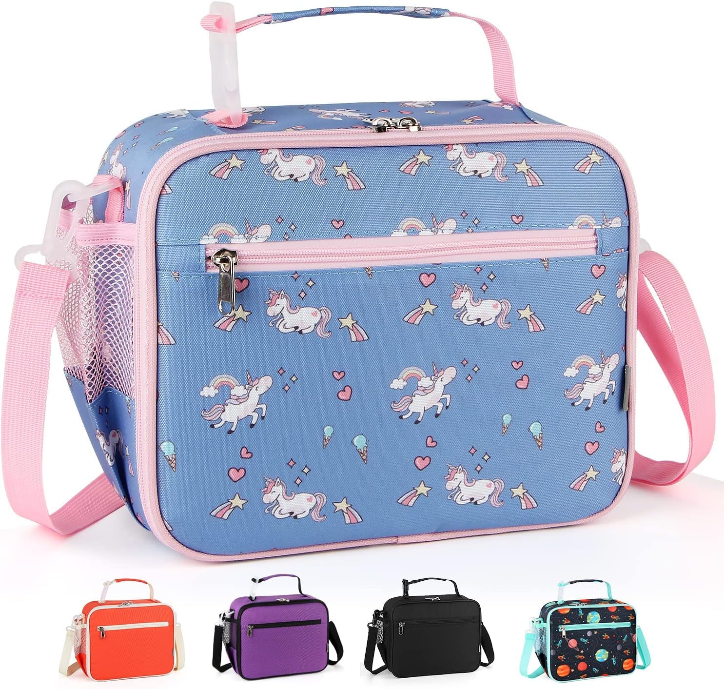 hombrima Insulated Lunch Box Bag, Kids Thermal Cool Bags with Adjustable Strap for Adults Children Women Men Boys Girls School Office Outdoor(Lpony)