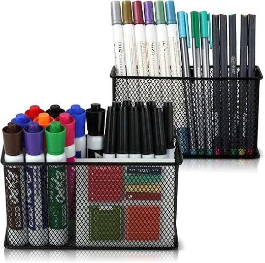 Large Locker Organizer Set of 2 Mesh Pencil