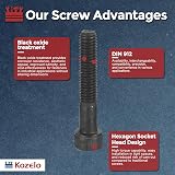 Kozelo 10pcs M8-1.25x45mm Socket Head Cap Screws Alloy Steel Black Oxide 12.9 view 3