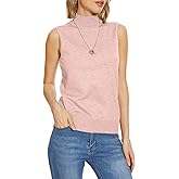 INKOFF Sleeveless Mock Neck Turtleneck Knit Tops Women Dressy Casual Sweater Vest Business Work Tank