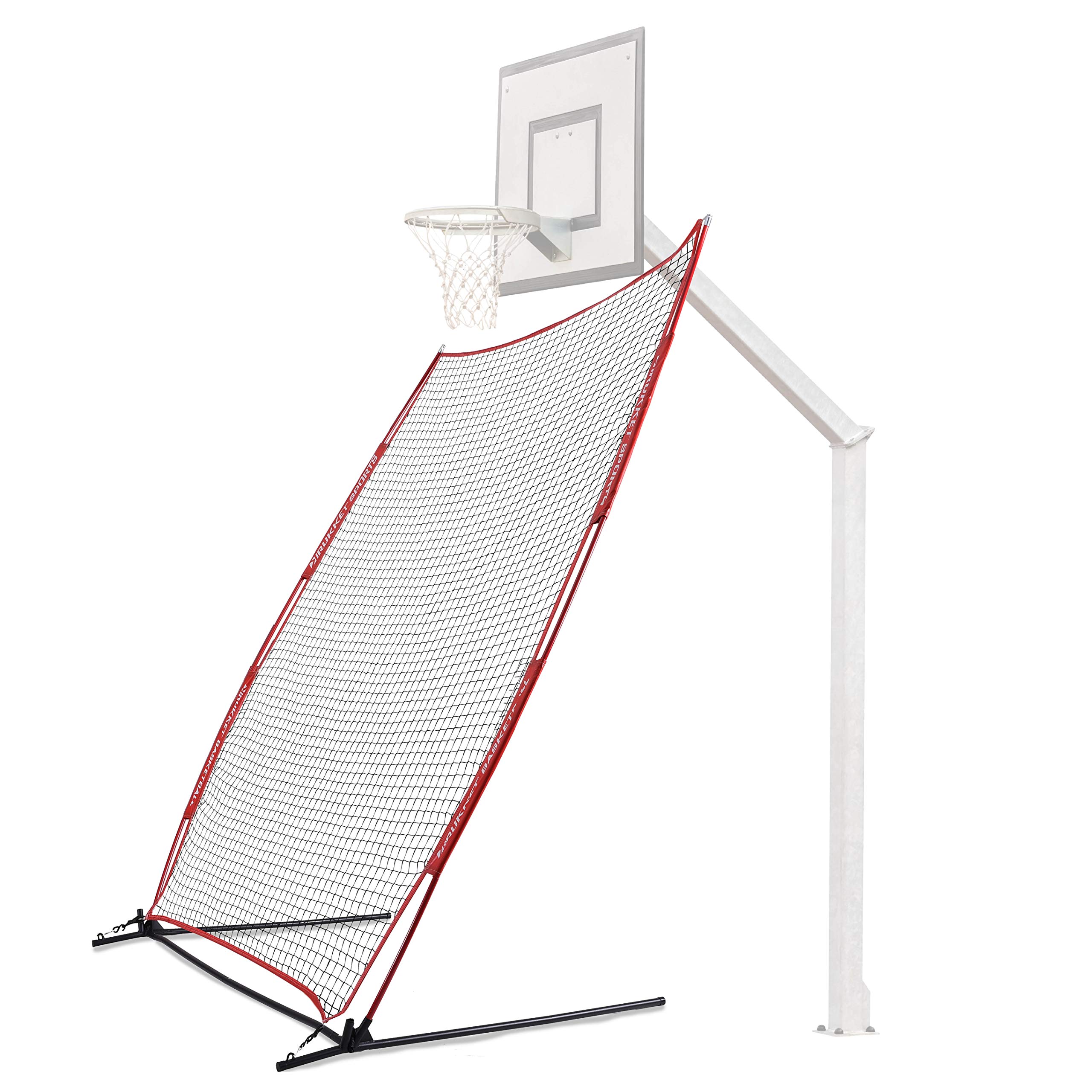 Rukket Basketball Air Defense Return Net Guard and Backstop, Choose 12x13 XL Return Net or 6x10 Adjustable Return Net, Hoop Rebound Back Netting Attachment for Yard, Home & Residential Use, Barrier System for Safety and Retention