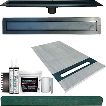 36 X 60 Linear Shower Slope Kit Right Drain With Ready To Tile