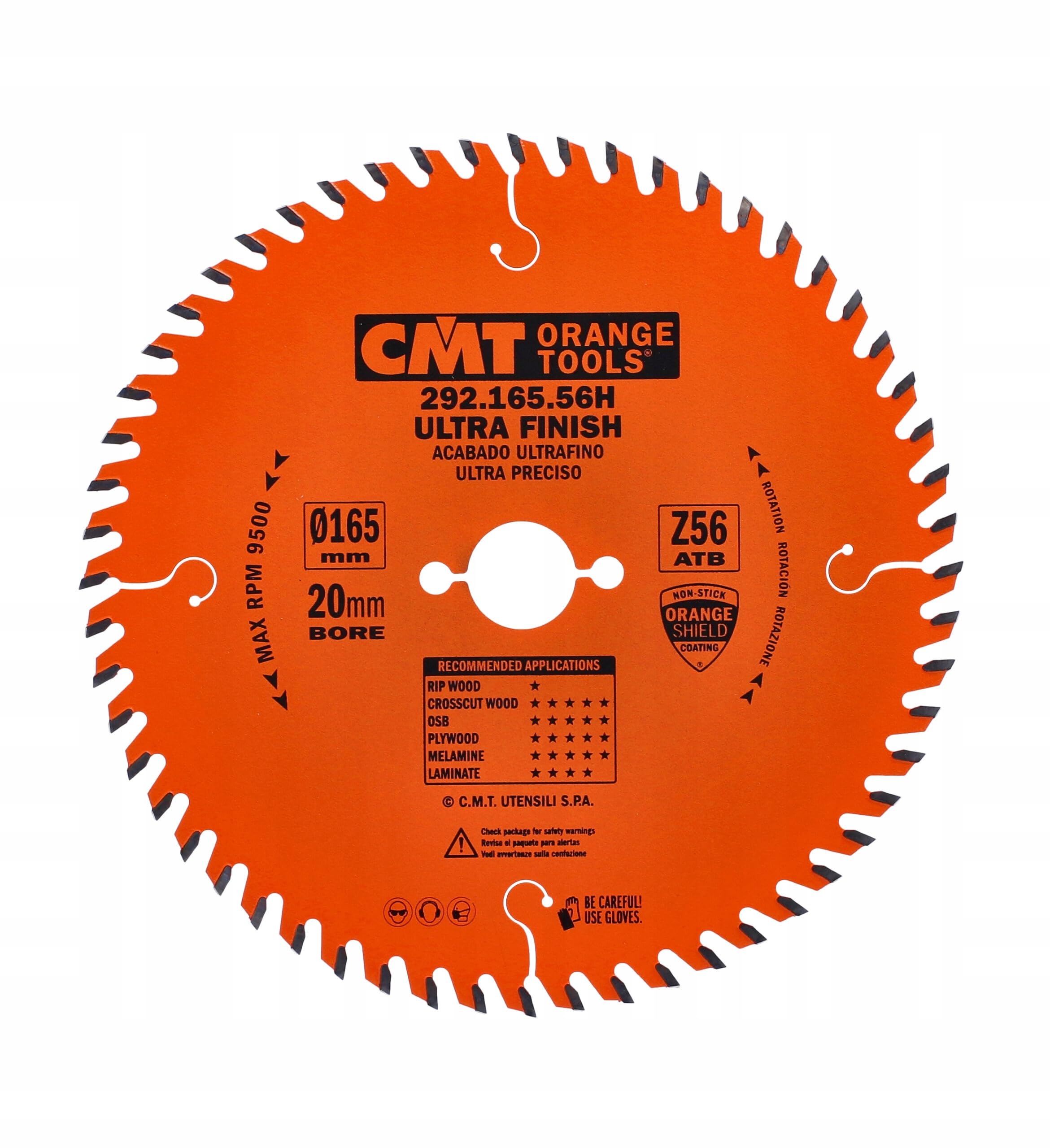 CMT – 292.165.56H – Circular Saw 165 x 2.2/1.6 x 20 Z = 56 15 Degrees ATB