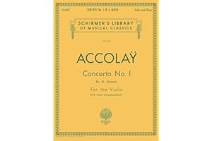 Concerto No. 1 in A Minor - Jean Baptiste Accolay | Violin with Piano Accompaniment Sheet Music | Schirmer Library of Classic