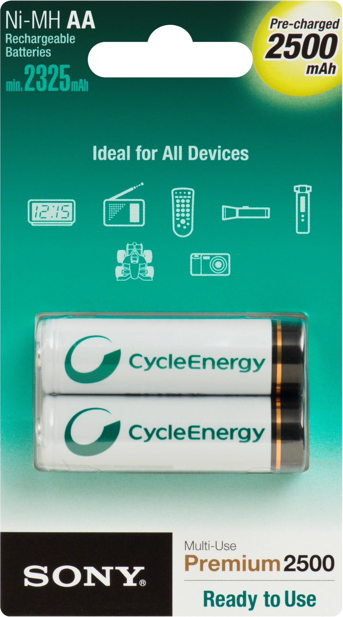 Sony NHAAB2G - Battery 2 x AA 2500 mAh