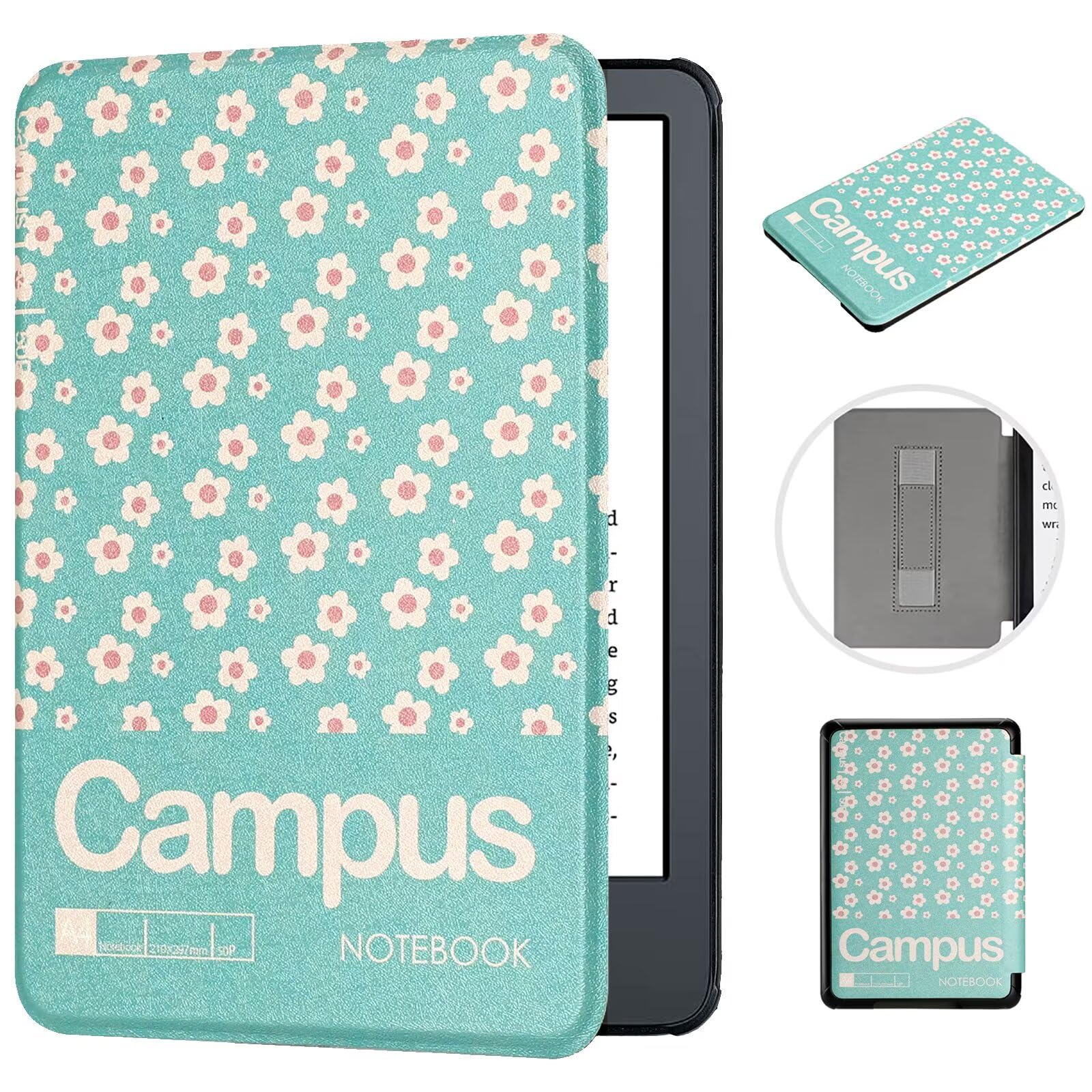 MOKASE for 6.8" Kindle Paperwhite 11th Generation Case 2021 (Model: M2L3EK / M2L4EK), PU Leather Cover with Auto Wake/Sleep Hand Strap for Signature Edition & Kindle Paperwhite 2021, Mint