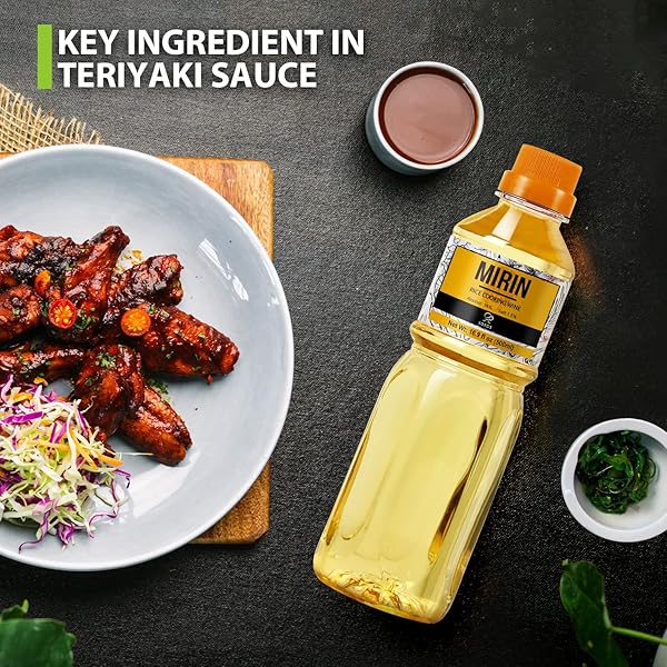 SOEOS MIRIN, JAPANESE COOKING WINE, 16.9 FL OZ (PACK OF 1), MIRIN RICE WINE, AUTHENTIC NATURAL SUGAR SWEET RICE COOKING WINE FOR COOKING, CONDIMENTS, SEASONING HOMEMADE SAUCES, JAPANESE SEASONING