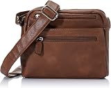 Envy Women's Suzie Plain Tan Medium Shoulder Bag Multiple Pockets Adjustable view 1