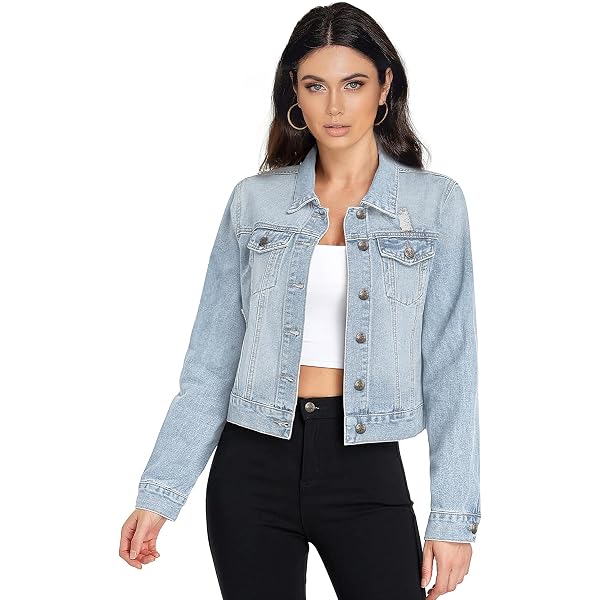 BeLuring Women's Long Sleeve Denim Jacket - Classic Jean Jacket For Casual Outfits - View #13