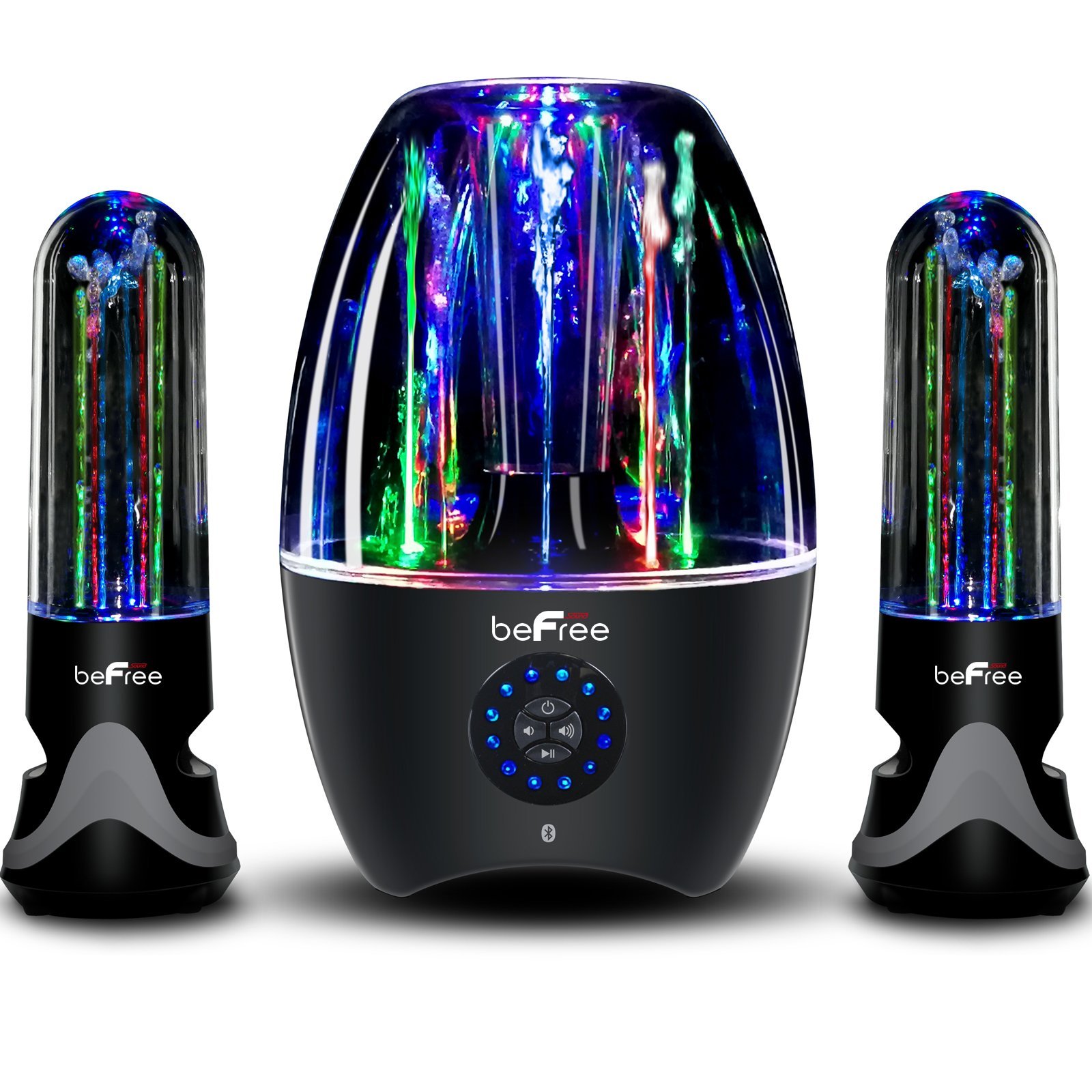 BeFree Sound BFS-33X 2.1 Channel Wireless Multimedia Led Dancing Water Bluetooth System by BEFREE SOUND