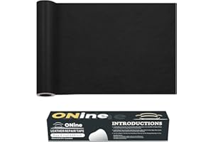 ONine Leather Repair Kit, 8 x 48 inches Leather Couch Patch for Sofas, Furniture, Car Seats (Black)