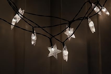 Amazon Com Wed Solar Powered 20ft 40 Led Starry Outdoor String