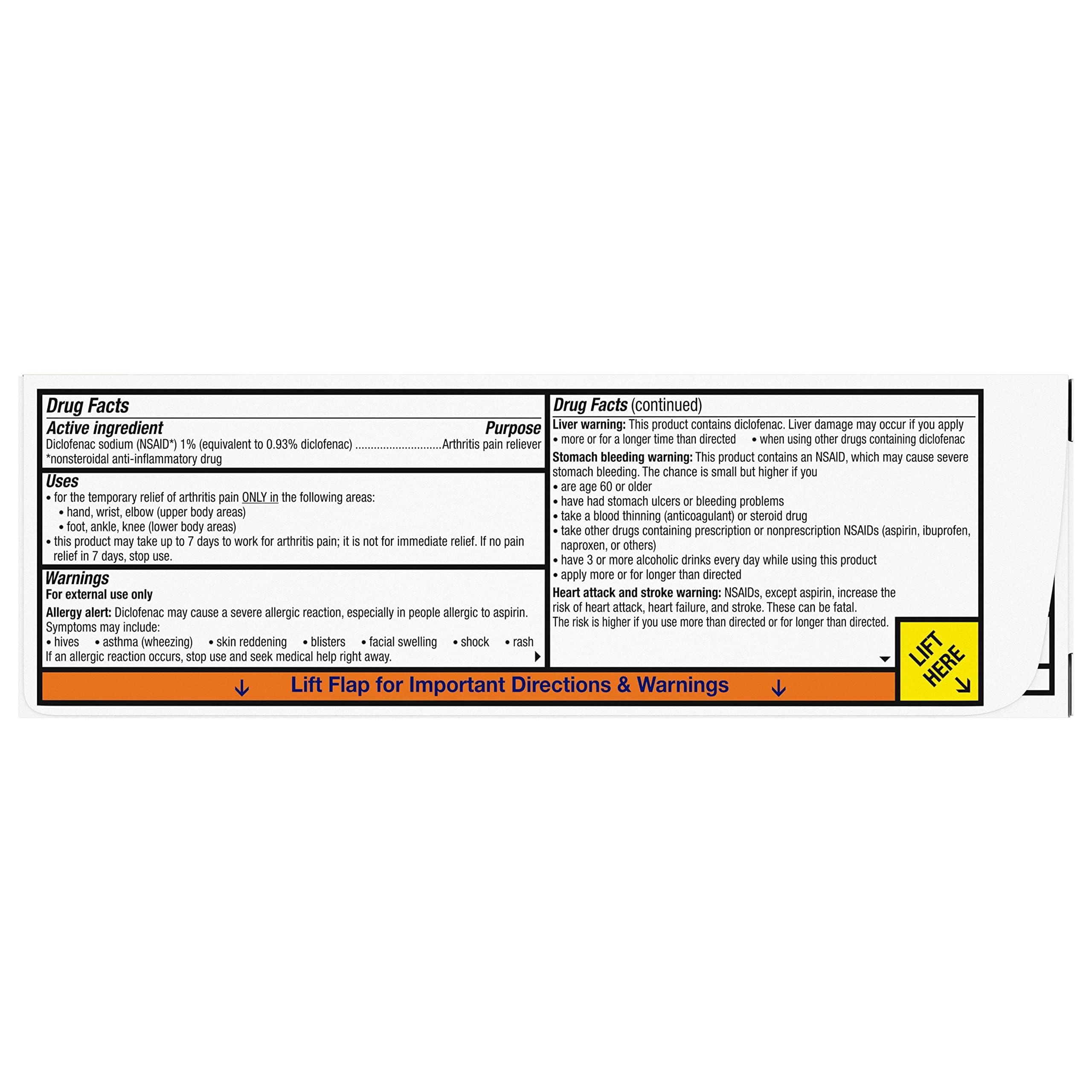 Voltaren Arthritis Pain Gel for Powerful Topical Arthritis Pain Relief with Diclofenac - NEW Easy Open Cap - 100 g x 2
