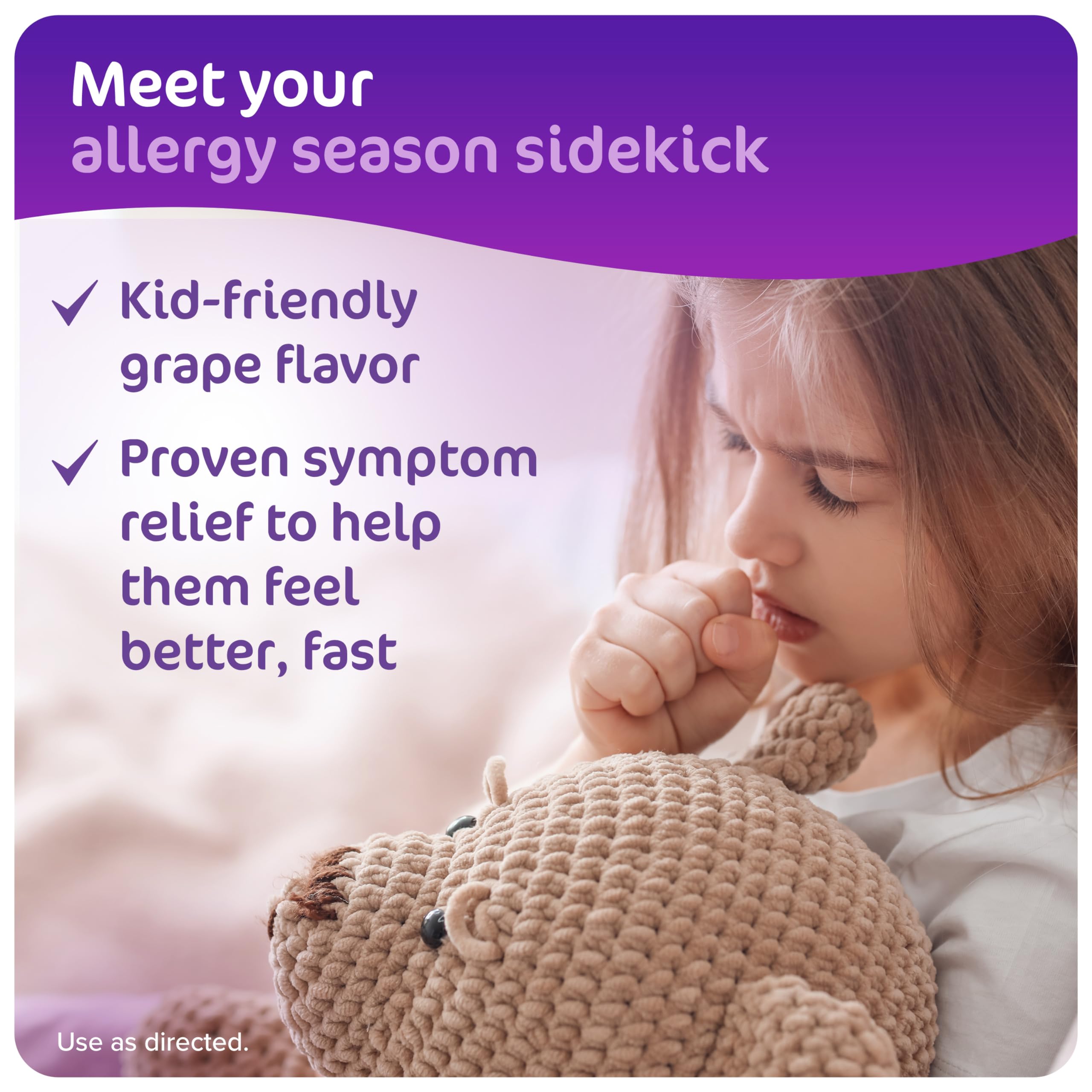 Children’s Dimetapp Fast-Acting Chewable Cough & Allergy Medicine, Antihistamine, Cough Suppressant, Grape Flavor, Relieves Cough, Itchy Throat, Sneezing & Runny Nose, 24 Chewable Tablets