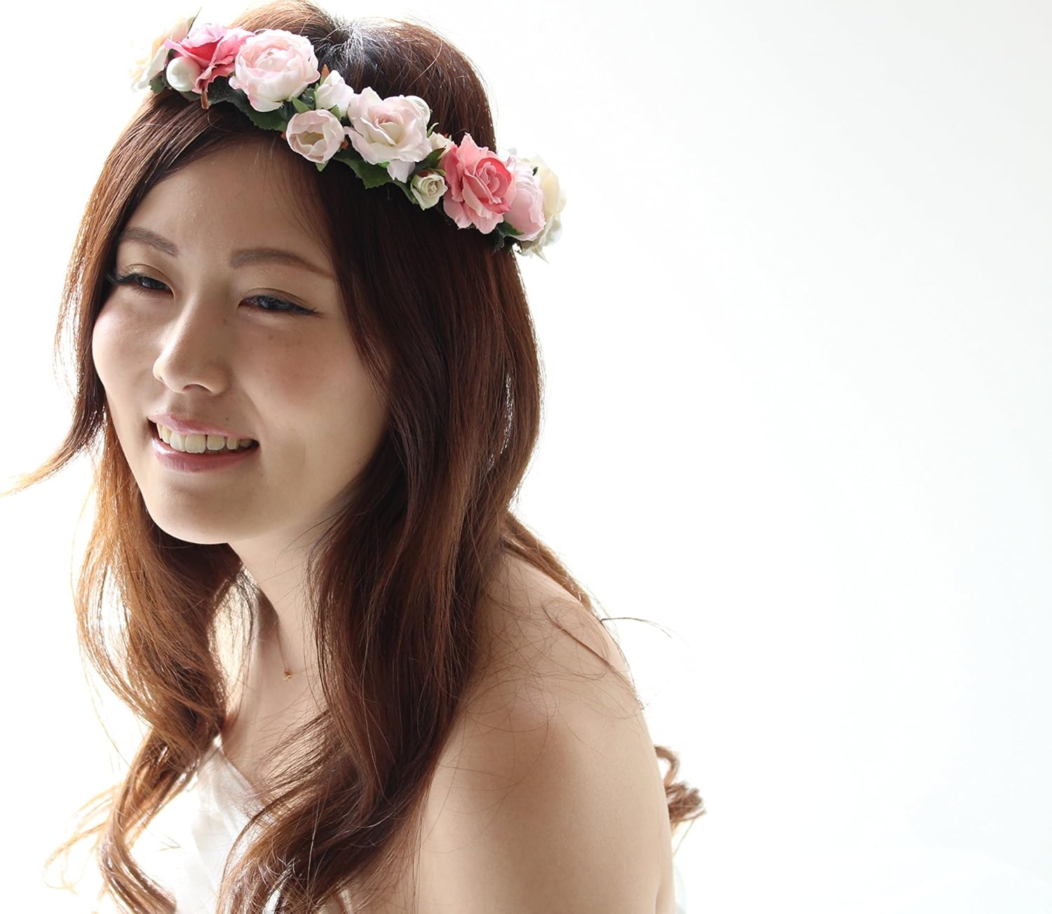 Amazon ロマンティック Romantic ローズピンク花冠 花かんむり ピンクが可愛い花かんむり 通販 髪型 作り方 マドンナ 英語 ウエディング ウェディング 結婚 式 ブレスレット ヘアアクセサリー 花 ブライダル 結婚式 アイテム フラワー パーティ パーティー 大人