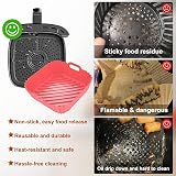 Zaid 4PCS Silicone Air Fryer Liners 7.8" Non-Stick Food Grade Accessories view 4