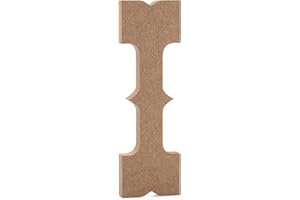 JoePaul's Crafts - 15cm Western Wooden Letter I - Premium MDF Wood Wall Letters (15cm, I)