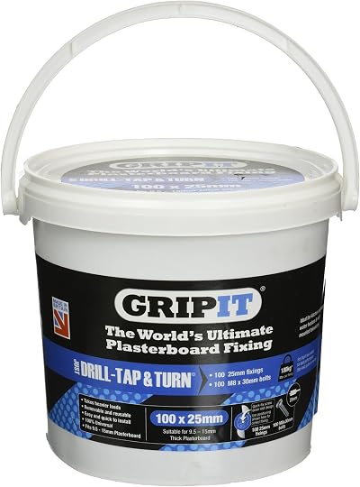 Gripit GP25100 Plasterboard Fixings 113Kg 100 Pack Blue 25mm