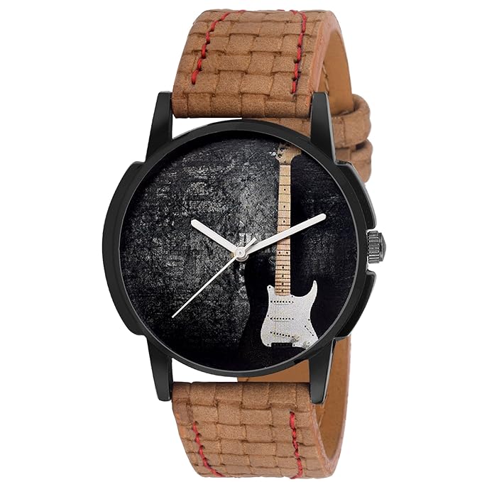 Timebre Melody Guitar Music Harmony Analogue Multicolour Dial Men's and Women's Watch